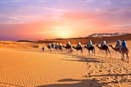 moroccan cities-merzouga desert camel trekking