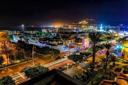 moroccan cities-Agadir city by night