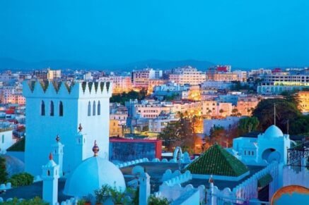 moroccan cities-tangier city by night